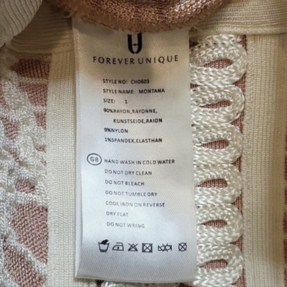 UK Forever Unique Sleeveless Embroidered Bodycon Bandage Dress, Size 0 - Picture 15 of 16